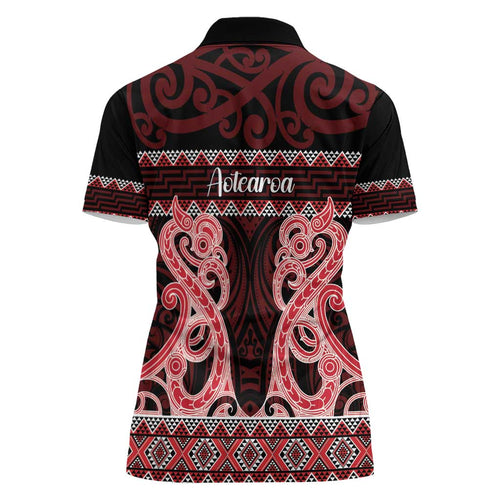 Kia Ora New Zealand Women Polo Shirt Maori Language Week Whero Taniko Motif - Aussie Hoodie