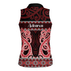 Kia Ora New Zealand Women Sleeveless Polo Shirt Maori Language Week Whero Taniko Motif - Aussie Hoodie