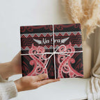 Kia Ora New Zealand Wrapping Paper Maori Language Week Whero Taniko Motif - Aussie Hoodie