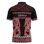 Kia Ora New Zealand Zipper Polo Shirt Maori Language Week Whero Taniko Motif - Aussie Hoodie