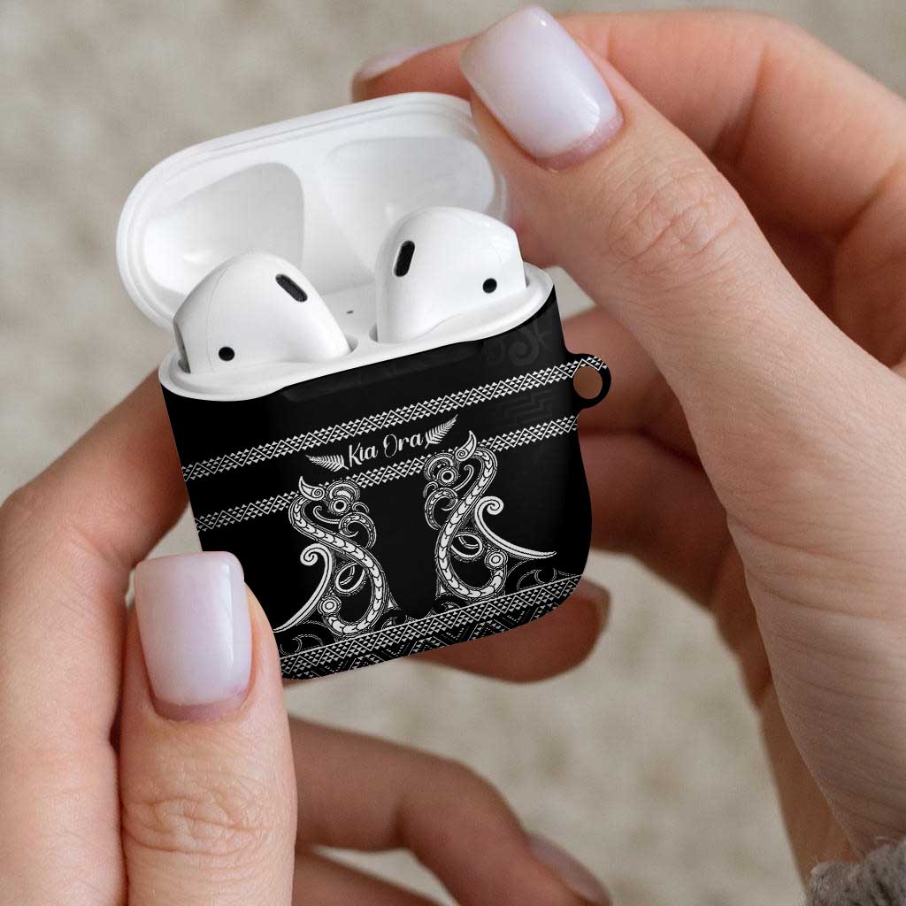 Kia Ora New Zealand AirPods Case Maori Language Week Pango Taniko Motif - Aussie Hoodie