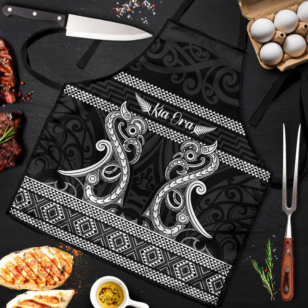 Kia Ora New Zealand Apron Maori Language Week Pango Taniko Motif - Aussie Hoodie