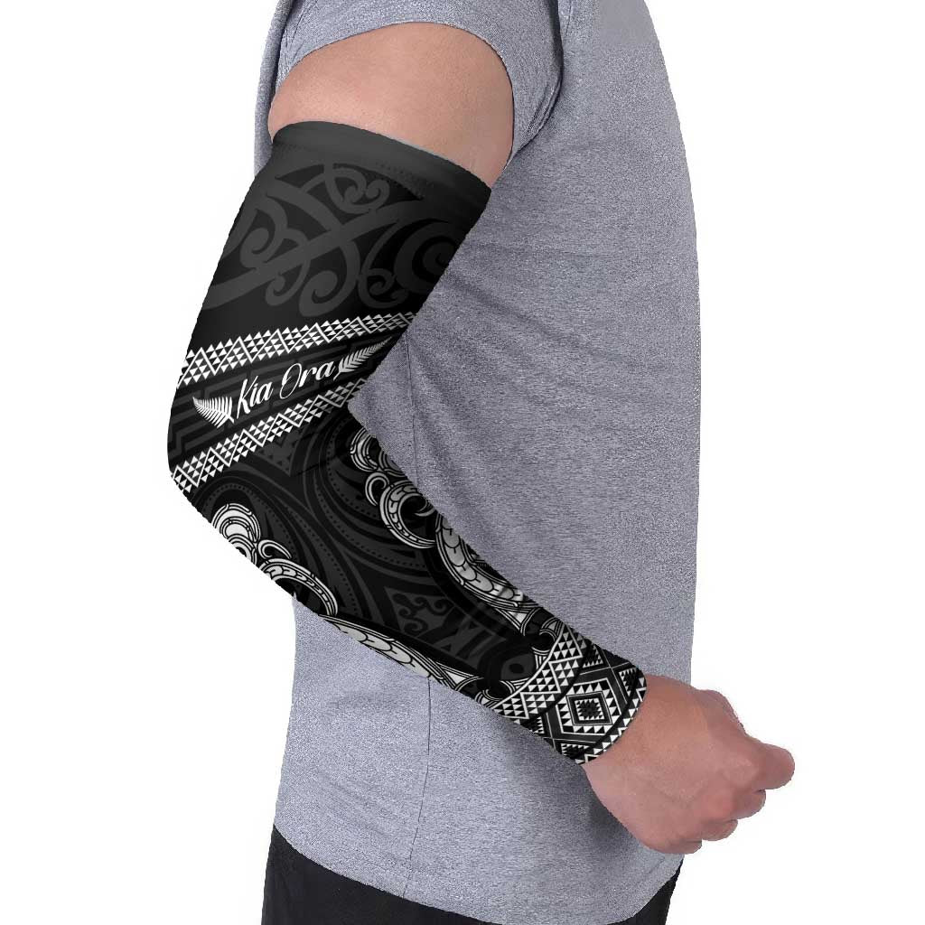Kia Ora New Zealand Arm Sleeves Maori Language Week Pango Taniko Motif - Aussie Hoodie