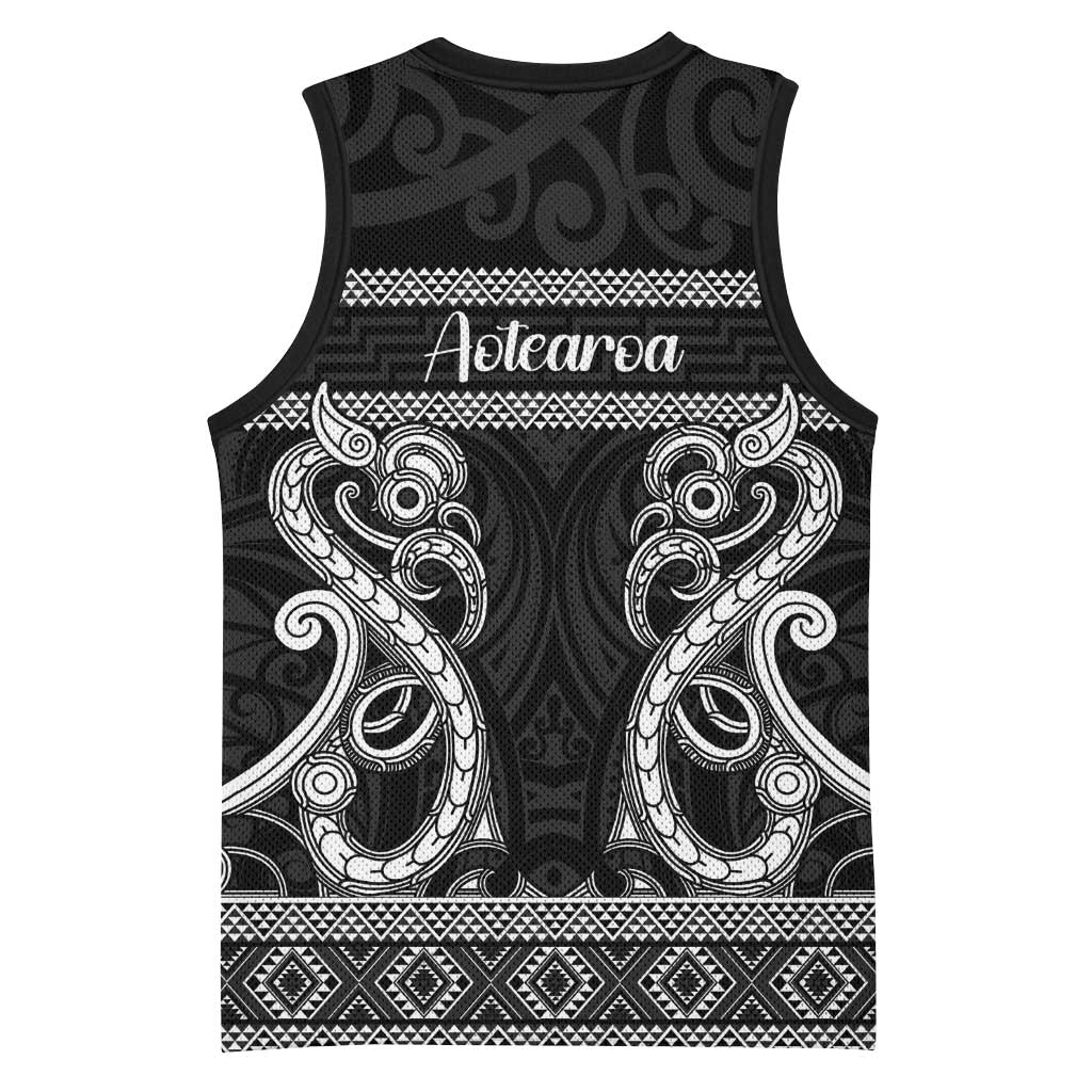 Kia Ora New Zealand Basketball Jersey Maori Language Week Pango Taniko Motif - Aussie Hoodie