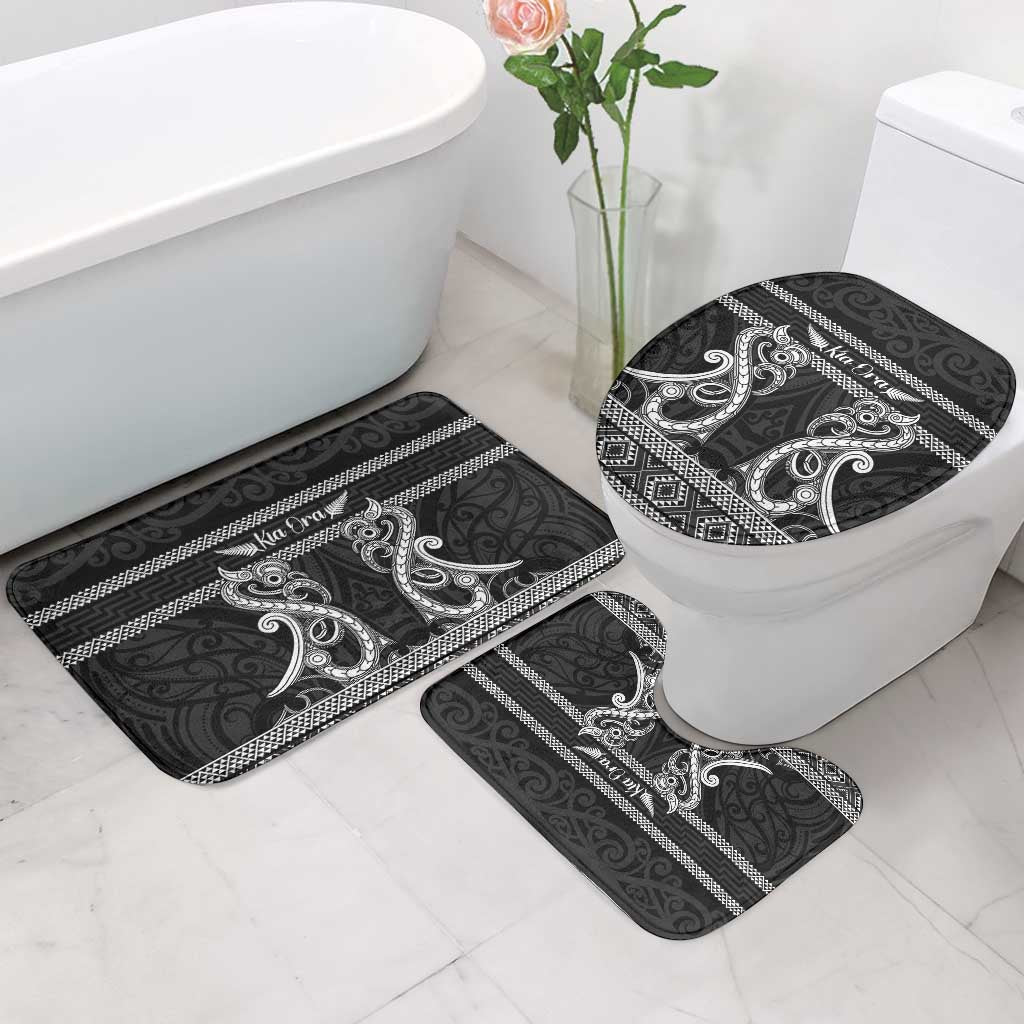 Kia Ora New Zealand Bathroom Set Maori Language Week Pango Taniko Motif - Aussie Hoodie