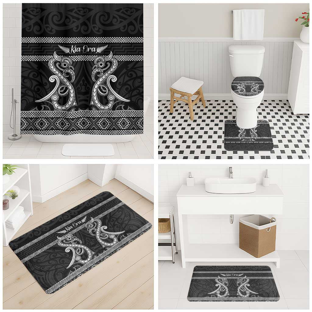 Kia Ora New Zealand Bathroom Set Maori Language Week Pango Taniko Motif - Aussie Hoodie