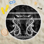 Kia Ora New Zealand Beach Blanket Maori Language Week Pango Taniko Motif - Aussie Hoodie