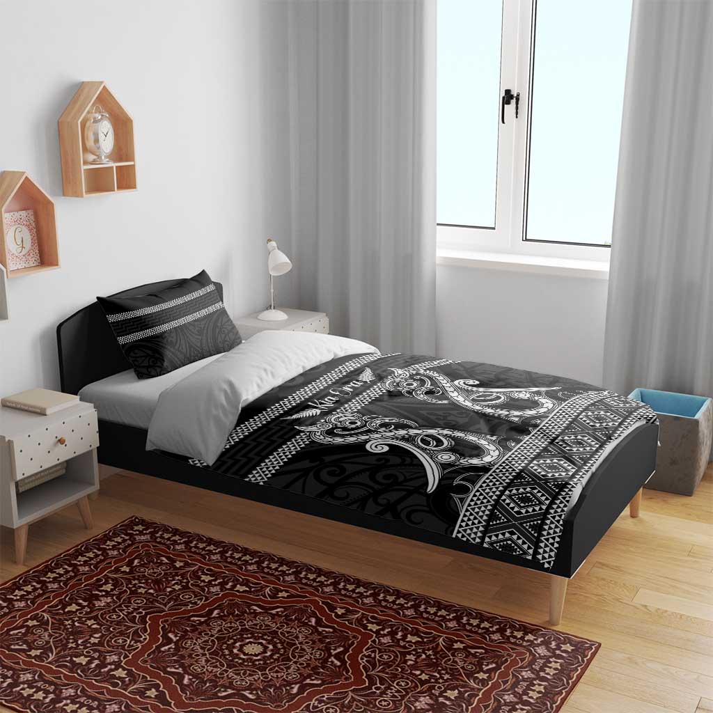 Kia Ora New Zealand Bedding Set Maori Language Week Pango Taniko Motif - Aussie Hoodie
