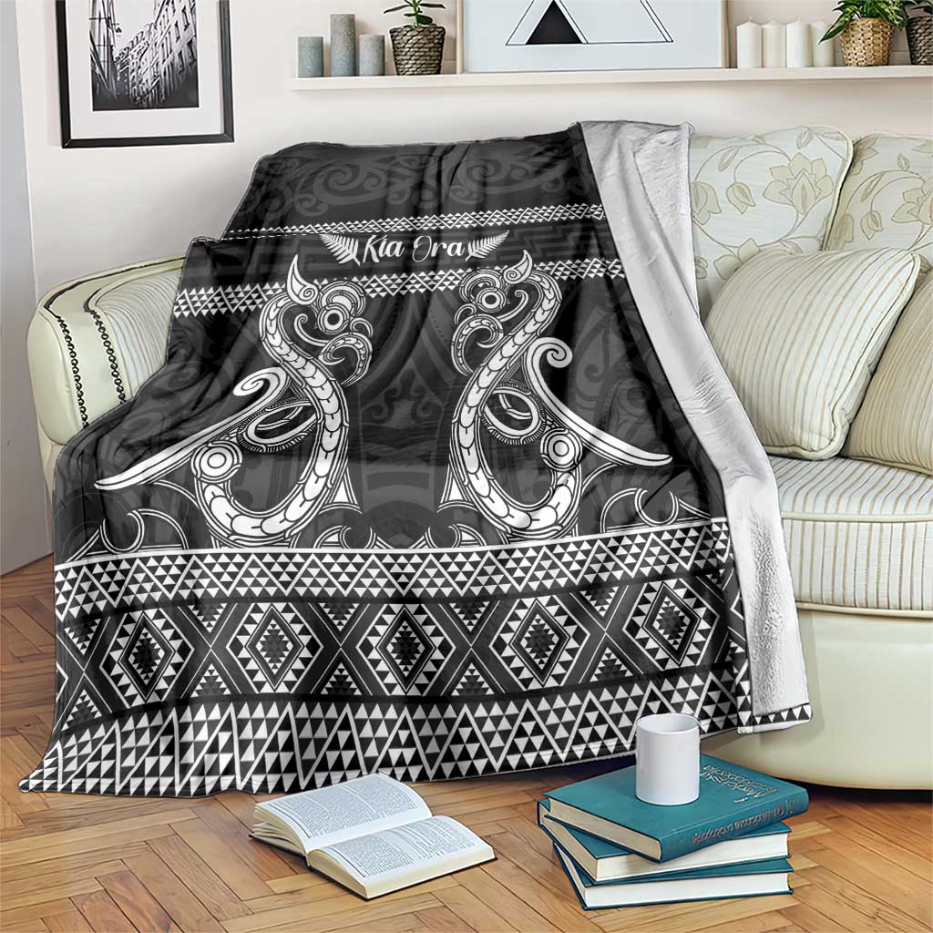 Kia Ora New Zealand Blanket Maori Language Week Pango Taniko Motif - Aussie Hoodie