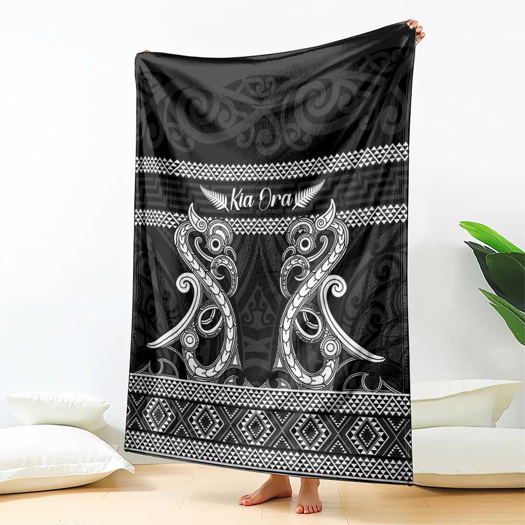 Kia Ora New Zealand Blanket Maori Language Week Pango Taniko Motif - Aussie Hoodie