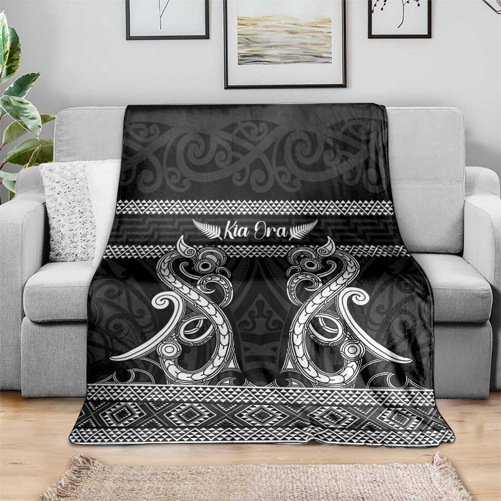 Kia Ora New Zealand Blanket Maori Language Week Pango Taniko Motif - Aussie Hoodie