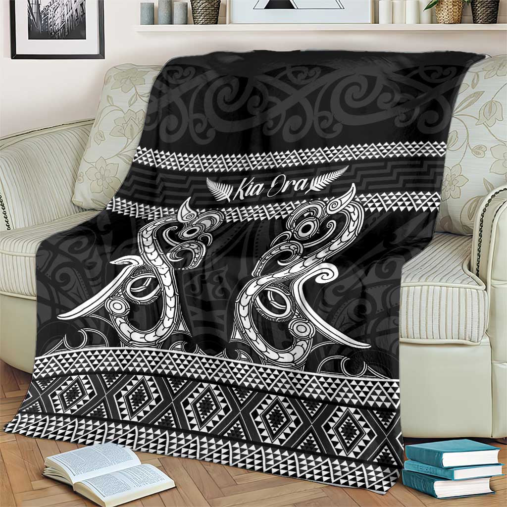 Kia Ora New Zealand Blanket Maori Language Week Pango Taniko Motif - Aussie Hoodie