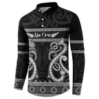 Kia Ora New Zealand Button Sweatshirt Maori Language Week Pango Taniko Motif - Aussie Hoodie