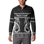 Kia Ora New Zealand Button Sweatshirt Maori Language Week Pango Taniko Motif - Aussie Hoodie