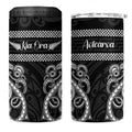 Kia Ora New Zealand 4 in 1 Can Cooler Tumbler Maori Language Week Pango Taniko Motif - Aussie Hoodie