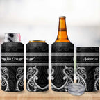 Kia Ora New Zealand 4 in 1 Can Cooler Tumbler Maori Language Week Pango Taniko Motif - Aussie Hoodie