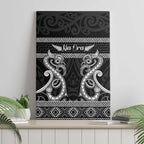 Kia Ora New Zealand Canvas Wall Art Maori Language Week Pango Taniko Motif - Aussie Hoodie