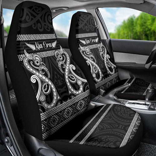 Kia Ora New Zealand Car Seat Cover Maori Language Week Pango Taniko Motif - Aussie Hoodie