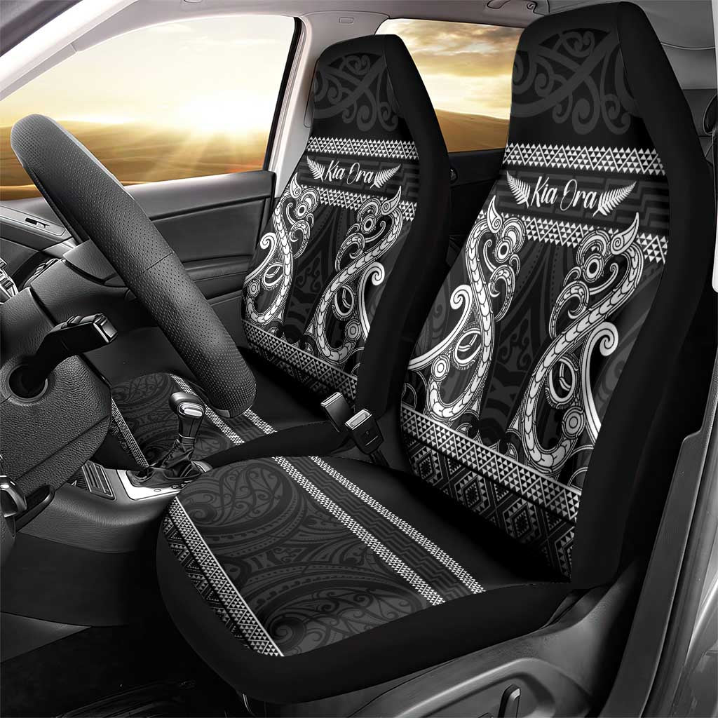 Kia Ora New Zealand Car Seat Cover Maori Language Week Pango Taniko Motif - Aussie Hoodie