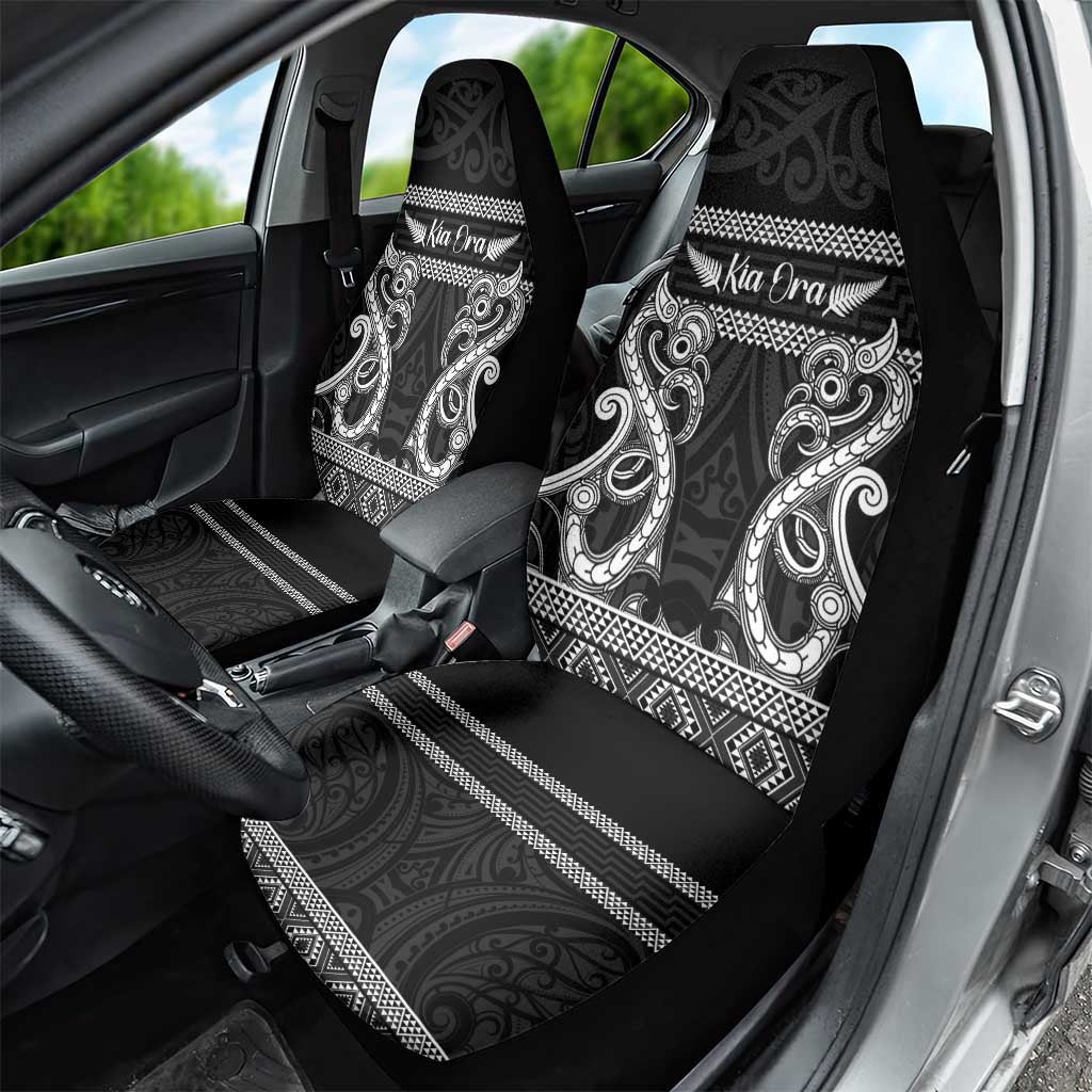 Kia Ora New Zealand Car Seat Cover Maori Language Week Pango Taniko Motif - Aussie Hoodie