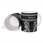 Kia Ora New Zealand Ceramic Mug Maori Language Week Pango Taniko Motif - Aussie Hoodie