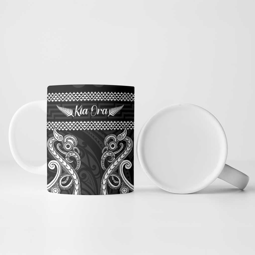 Kia Ora New Zealand Ceramic Mug Maori Language Week Pango Taniko Motif - Aussie Hoodie