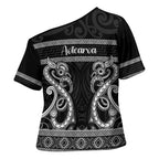 Kia Ora New Zealand Cross Shoulder Shirt Maori Language Week Pango Taniko Motif - Aussie Hoodie