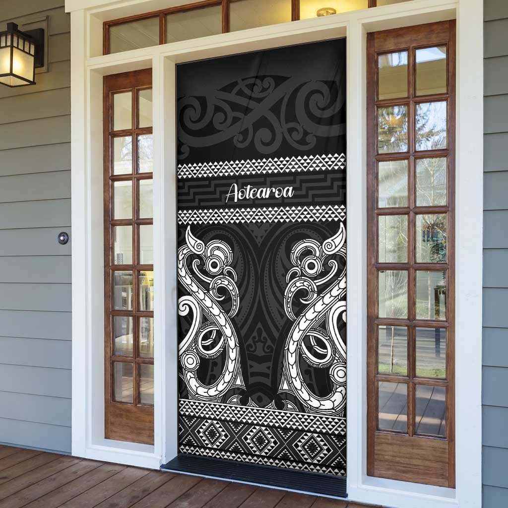Kia Ora New Zealand Door Cover Maori Language Week Pango Taniko Motif - Aussie Hoodie