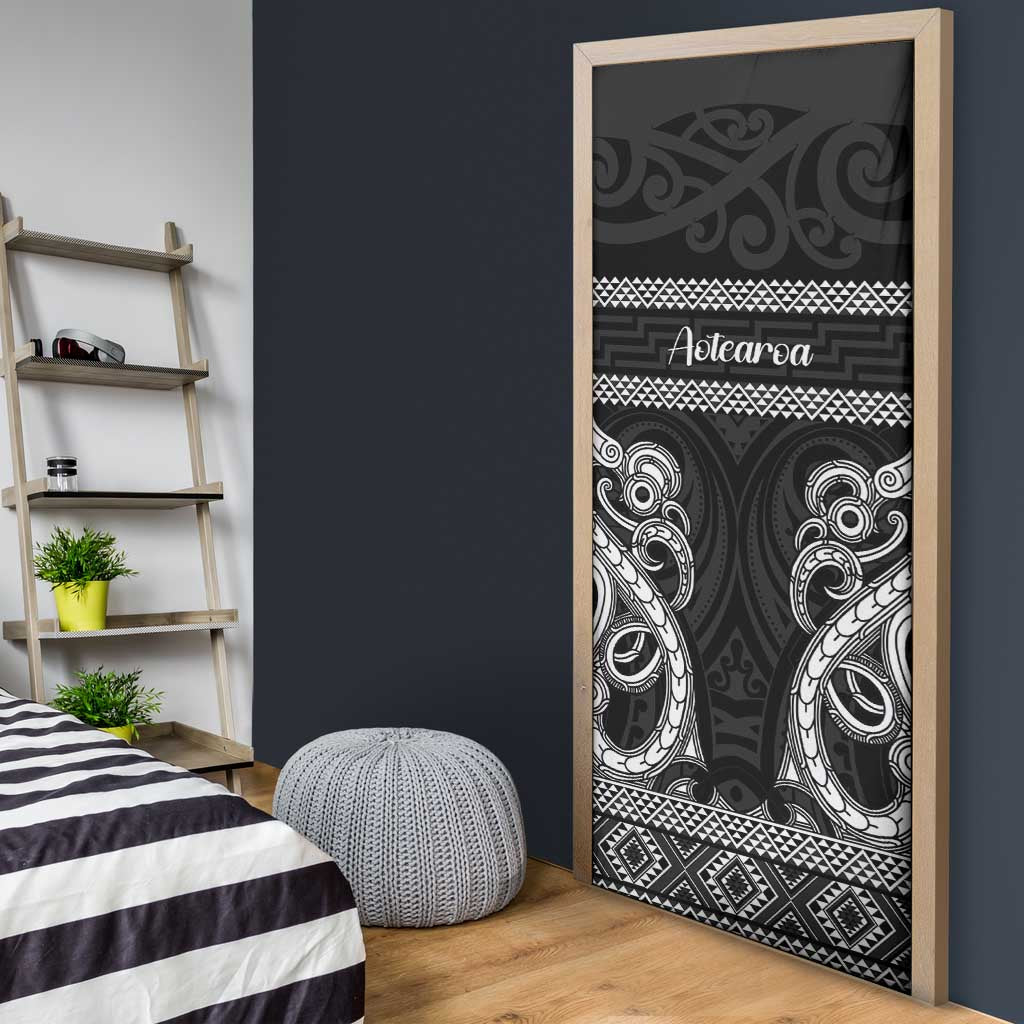 Kia Ora New Zealand Door Cover Maori Language Week Pango Taniko Motif - Aussie Hoodie