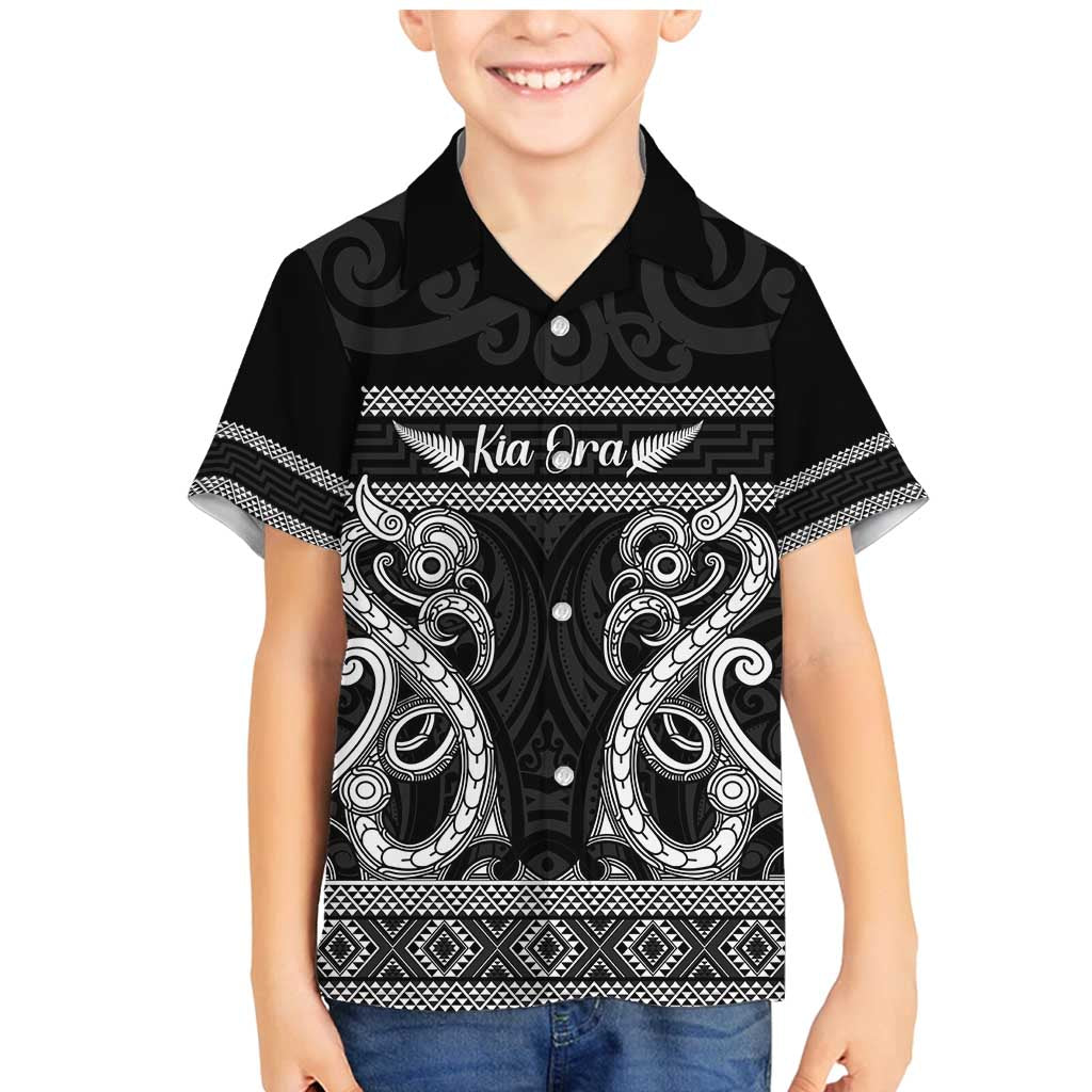 Kia Ora New Zealand Family Matching Mermaid Dress and Hawaiian Shirt Maori Language Week Pango Taniko Motif - Aussie Hoodie