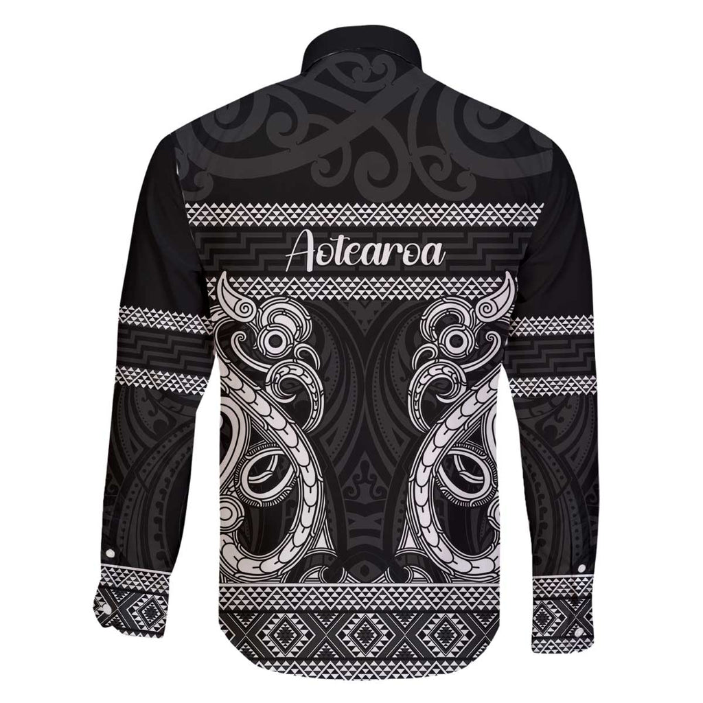 Kia Ora New Zealand Family Matching Off The Shoulder Long Sleeve Dress and Hawaiian Shirt Maori Language Week Pango Taniko Motif - Aussie Hoodie