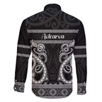 Kia Ora New Zealand Family Matching Off Shoulder Short Dress and Hawaiian Shirt Maori Language Week Pango Taniko Motif - Aussie Hoodie