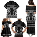 Kia Ora New Zealand Family Matching Puletasi and Hawaiian Shirt Maori Language Week Pango Taniko Motif - Aussie Hoodie