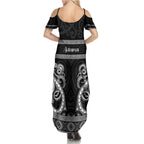 Kia Ora New Zealand Family Matching Summer Maxi Dress and Hawaiian Shirt Maori Language Week Pango Taniko Motif - Aussie Hoodie