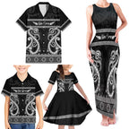 Kia Ora New Zealand Family Matching Tank Maxi Dress and Hawaiian Shirt Maori Language Week Pango Taniko Motif - Aussie Hoodie
