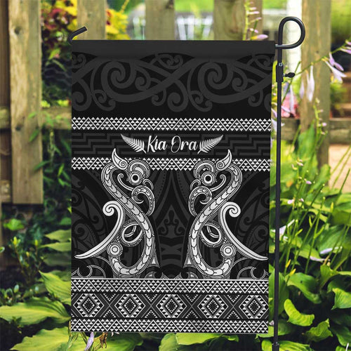 Kia Ora New Zealand Garden Flag Maori Language Week Pango Taniko Motif - Aussie Hoodie