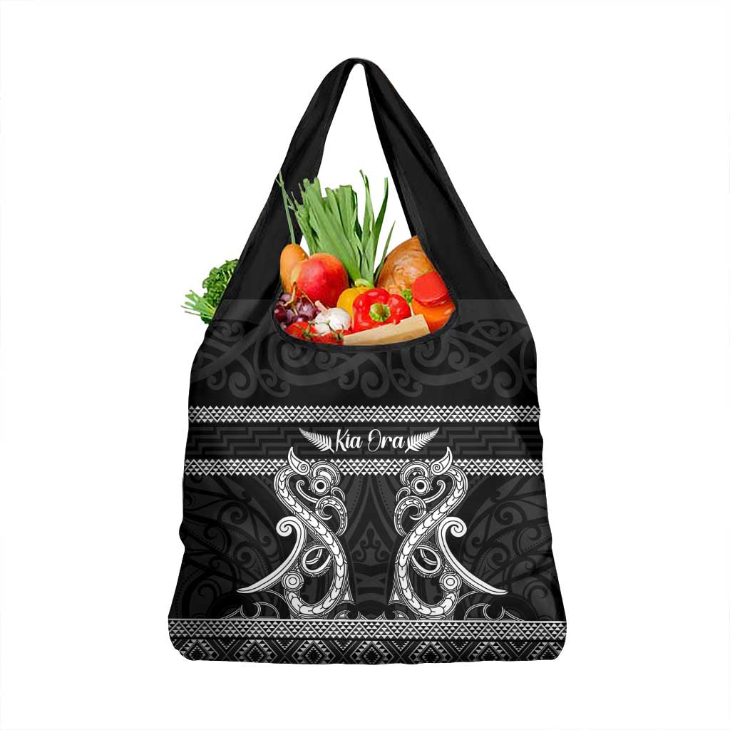 Kia Ora New Zealand Grocery Bag Maori Language Week Pango Taniko Motif - Aussie Hoodie
