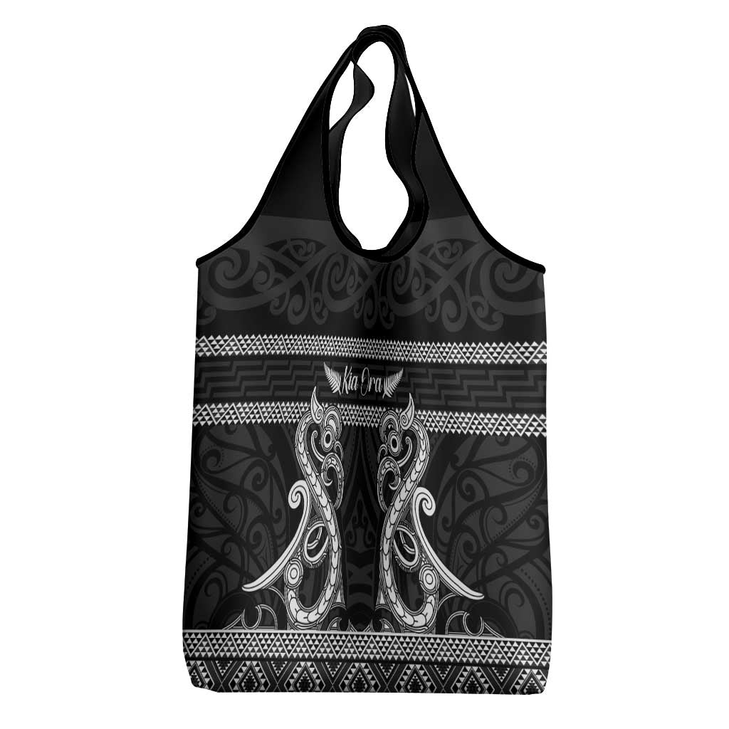 Kia Ora New Zealand Grocery Bag Maori Language Week Pango Taniko Motif - Aussie Hoodie