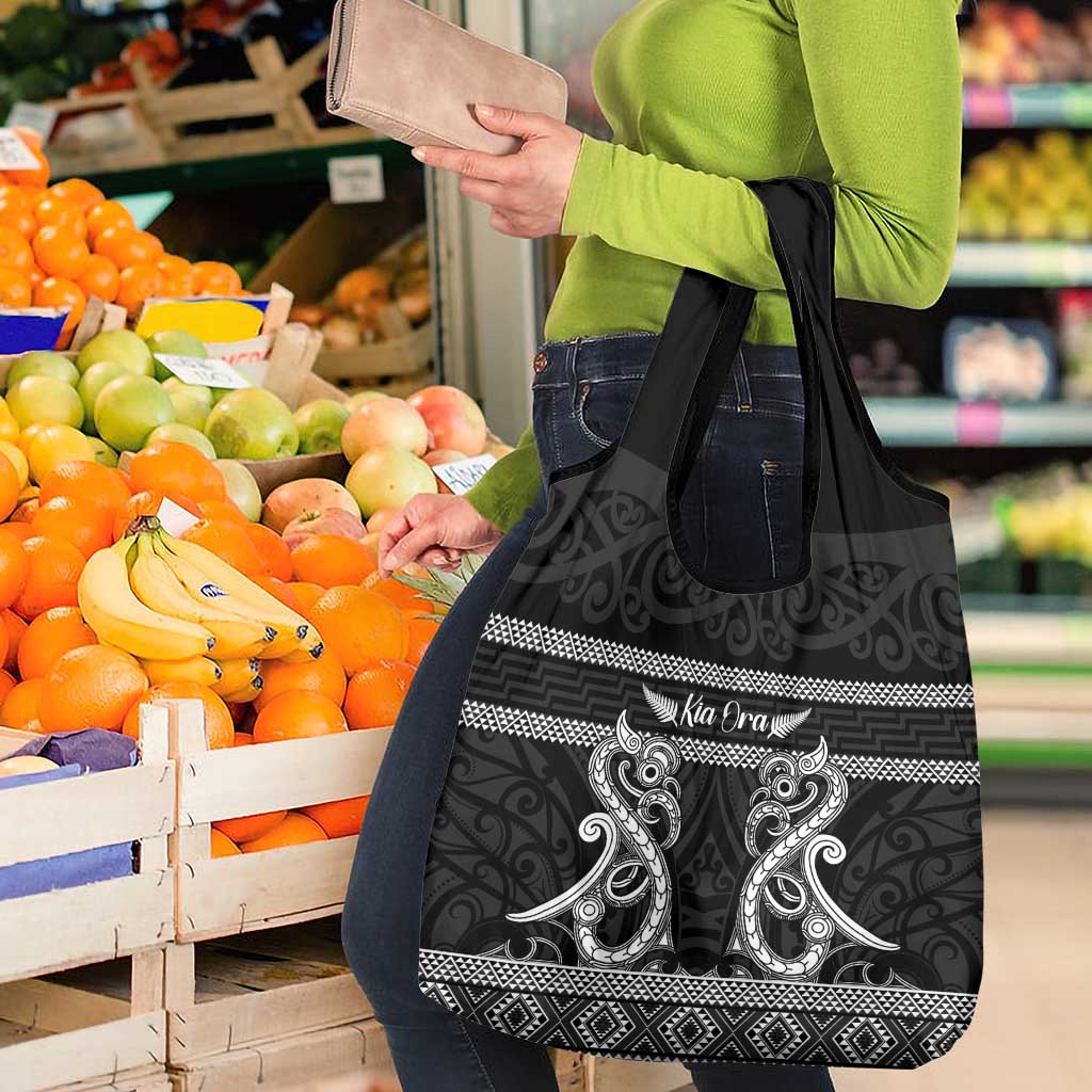 Kia Ora New Zealand Grocery Bag Maori Language Week Pango Taniko Motif - Aussie Hoodie
