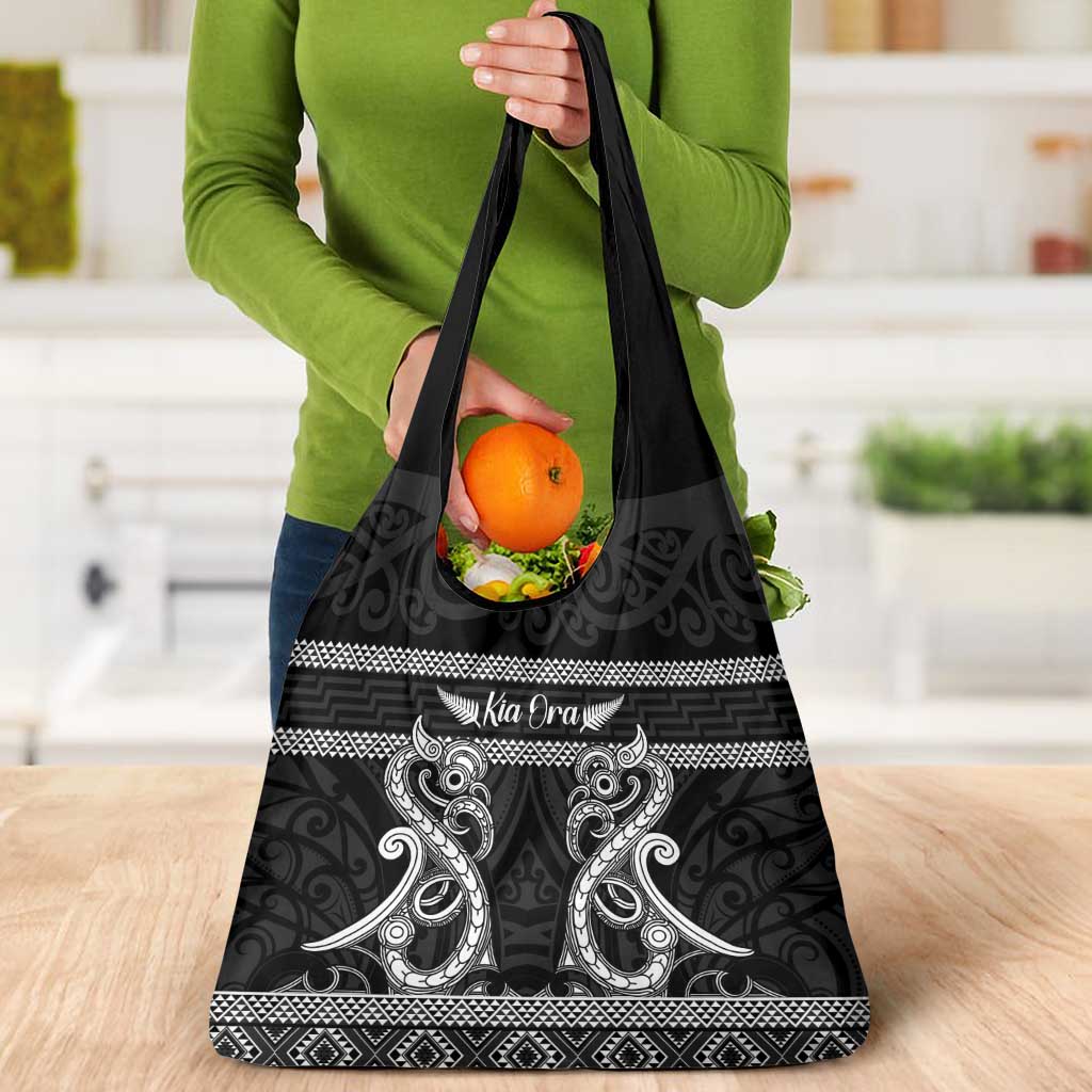 Kia Ora New Zealand Grocery Bag Maori Language Week Pango Taniko Motif - Aussie Hoodie