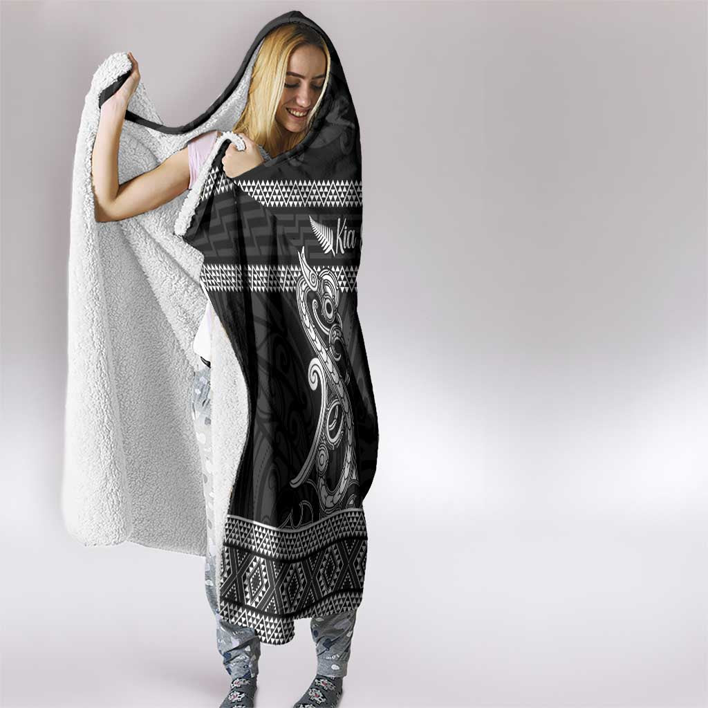 Kia Ora New Zealand Hooded Blanket Maori Language Week Pango Taniko Motif - Aussie Hoodie