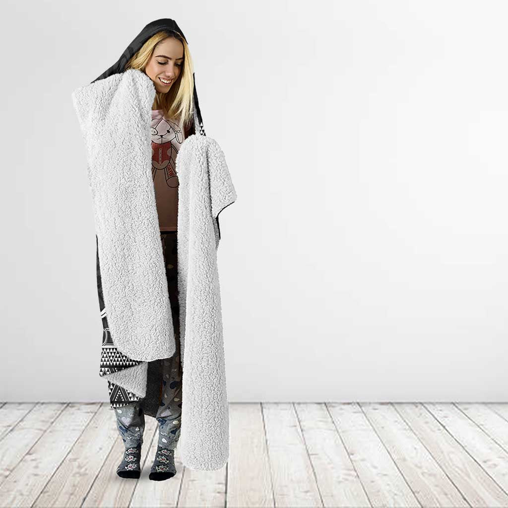 Kia Ora New Zealand Hooded Blanket Maori Language Week Pango Taniko Motif - Aussie Hoodie