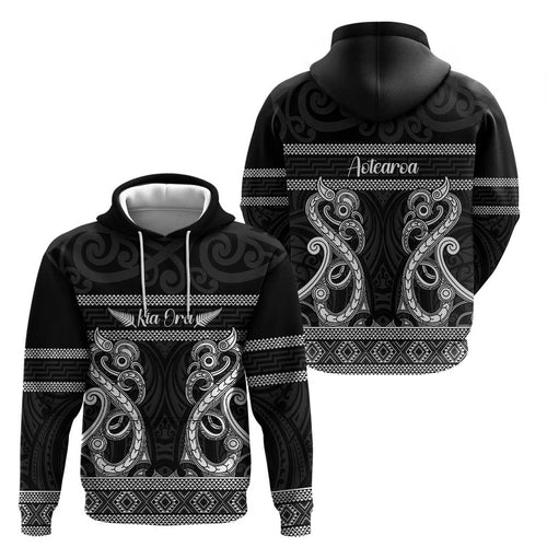 Kia Ora New Zealand Hoodie Maori Language Week Pango Taniko Motif - Aussie Hoodie