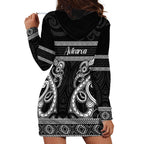 Kia Ora New Zealand Hoodie Dress Maori Language Week Pango Taniko Motif - Aussie Hoodie