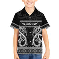 Kia Ora New Zealand Kid Hawaiian Shirt Maori Language Week Pango Taniko Motif - Aussie Hoodie