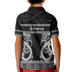 Kia Ora New Zealand Kid Polo Shirt Maori Language Week Pango Taniko Motif - Aussie Hoodie
