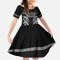 Kia Ora New Zealand Kid Short Sleeve Dress Maori Language Week Pango Taniko Motif - Aussie Hoodie