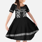 Kia Ora New Zealand Kid Short Sleeve Dress Maori Language Week Pango Taniko Motif - Aussie Hoodie