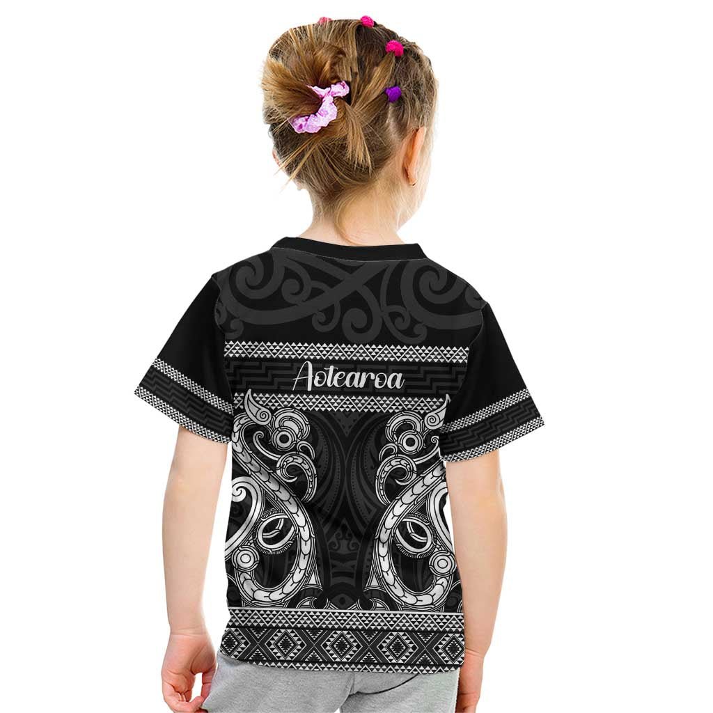 Kia Ora New Zealand Kid T Shirt Maori Language Week Pango Taniko Motif - Aussie Hoodie