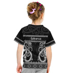 Kia Ora New Zealand Kid T Shirt Maori Language Week Pango Taniko Motif - Aussie Hoodie